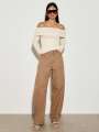 European style  American retro  high waisted wide leg jeans for women  new style for spring summer 2025  loose and slimming effe. 