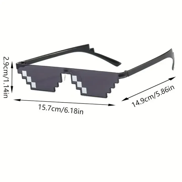 1/2/3/6Pcs%20Mosaic%20Sunglasses%20Cool%20Party%20Vintage%20Shades%20Eyewear%20For%20Men%20Pixelated%20Sunglasses%20Funny%20Women%20Glasses%20-%20Image%206
