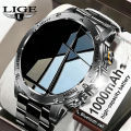 2026 New Outdoor Sports Smart Watch Men AMOLED Screen LED Flashlight Heart rate Waterproof Bluetooth Call 1000mAh SmartWatch.