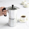 Aluminum Coffee Kettle Household Italian Octagonal Moka Coffee Tea Pot Office Home Travel Outdoor Camping Tableware Equipment. 