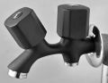 brass black matt regular bath set complete with pipe shower. 