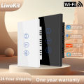 LiwoKit Tuya Wifi Smart Touch Curtain Switch Blind Switch for Electric Window Motor Support Alexa  Home Alice. 