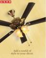 Usha Fontana Maple 1250mm/50” Ceiling Fan (Antique Brass).