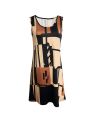 Spring&Summer Women's Geometric Pattern Sleeveless Dress For Summer Vacation,dresses for women summer,Women Bohemia Midi Dresses.