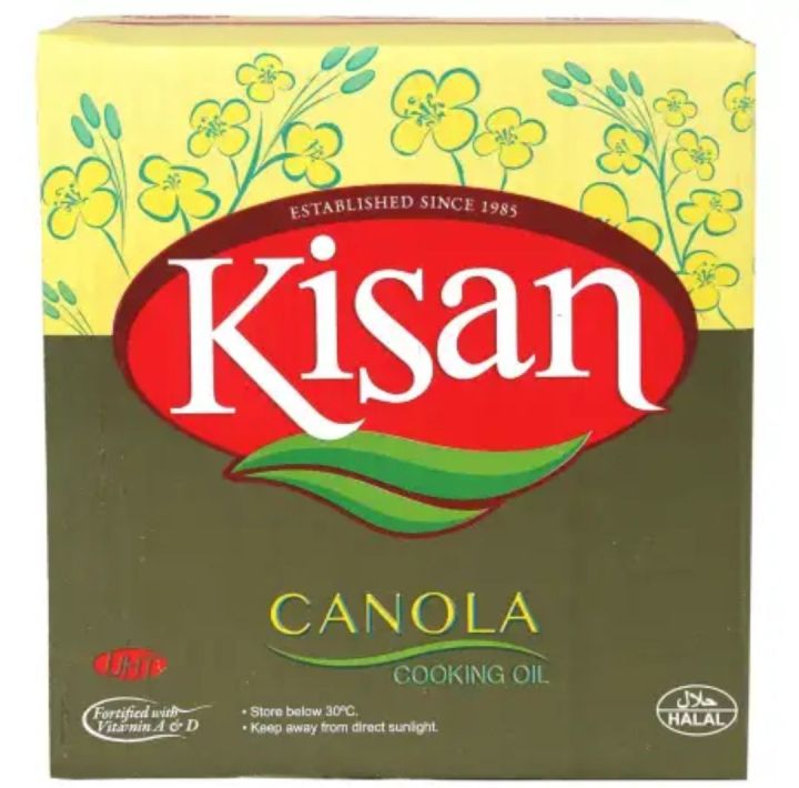 Kisan Canola Cooking Oil (01KG * 05 Pouches)