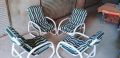 ( 4 chairs 1 table ) PVC Lawn Chairs Waterproof High-quality Outdoor Garden Chair. 