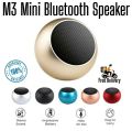 M3 Mini Metal Portable Wireless Bluetooth Speaker. 