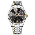 BINBOND Top Brand Luxury Man Wristwatch Waterproof Luminous Date Week Men Watches Stainless Steel Quartz Men's Watch Male reloj. 