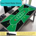 Texas Hold'em Poker Table Desk Mat Non-Slip  Base Washable Cloth Surface Large Mouse Pad. 