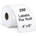 Barcode Label Sticker Roll  250 Stickers  4×6 inch. 