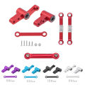 CNC Aluminum Steering Group Assembly With Bearings Link Tie Rod For 1/14 MJX 14209 14210 RC Car Metal Modification Upgrade Parts. 