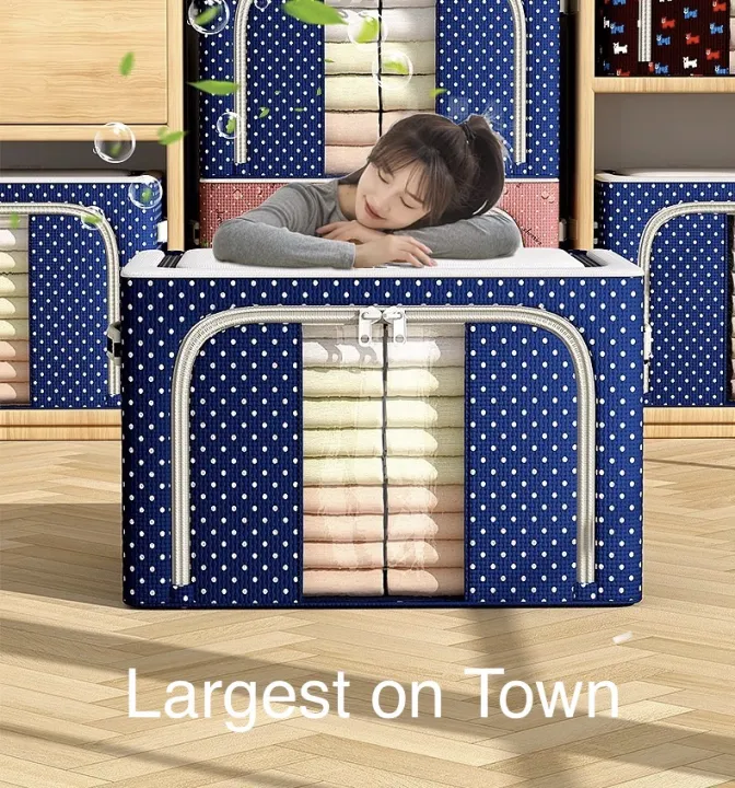 2pc%20Extra%20Large%20100L%20Wardrobe%20Space%20Savers%20Clothes%20Organizing%20Storage%20Box%20Portable%20Folding%20Box%202%20Side%20Chain%20Window%20Lockable%20%7C%20Storage%20Space%20Saver%20-%20Image%208