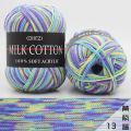 Wool and wool 3 ply 50g Milk Cotton Yarn Double Knitting Crochet Soft Baby Cotton Wool Yarn Hand Knitted Yarn DIY Craft Knit. 