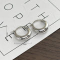 925 Sterling Silver plated Chunky Hoop Earrings for Women Geometric Circle Punk Ear Jewelry Party 2021 New Dropshipping.