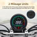 Motorcycle Instrument Universal Speedometer Digital Dashboard Meters 0~12000R/Min Tachometer with Gear Fuel Level Voltage Meter. 