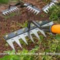 8/7/6/5teeth Garden Weeding Rake Heavy Duty Metal Gardening Hoe Weeding Rake Farm Tool for Gardening Weeding Loosening Soil Rake. 
