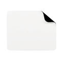 White Leather Mouse Pad, Soft Leather Mouse Mat with Lychee pattern and Rubber Non-Slip Base for Office Game. 