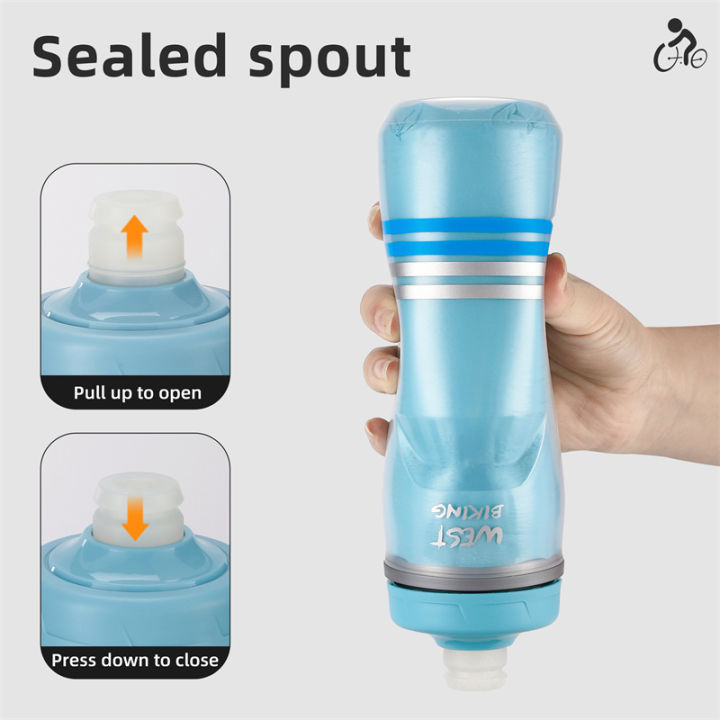WEST%20BIKING%20Insulated&Cold%20Bicycle%20Water%20Bottle%20620ml%20Portable%20Leakproof%20Cycling%20Kettle%20Running%20Hiking%20Squeeze%20Sports%20Bottle%20-%20Image%203