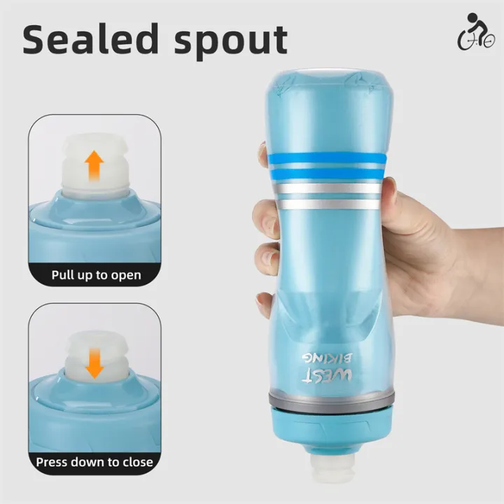 WEST%20BIKING%20Insulated&Cold%20Bicycle%20Water%20Bottle%20620ml%20Portable%20Leakproof%20Cycling%20Kettle%20Running%20Hiking%20Squeeze%20Sports%20Bottle%20-%20Image%203