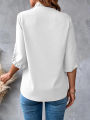 Women's Summer Tops 2025 Dressy Casual Petal Short Sleeve V Neck T Shirts Trendy Tunic Blouses Cute Tees Clothes. 