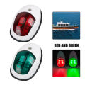 Yacht Navigation Light Waterproof LED Marine Sounding Light Navigation Light Red and Green Marine Light 12V 24V 2 PCS. 