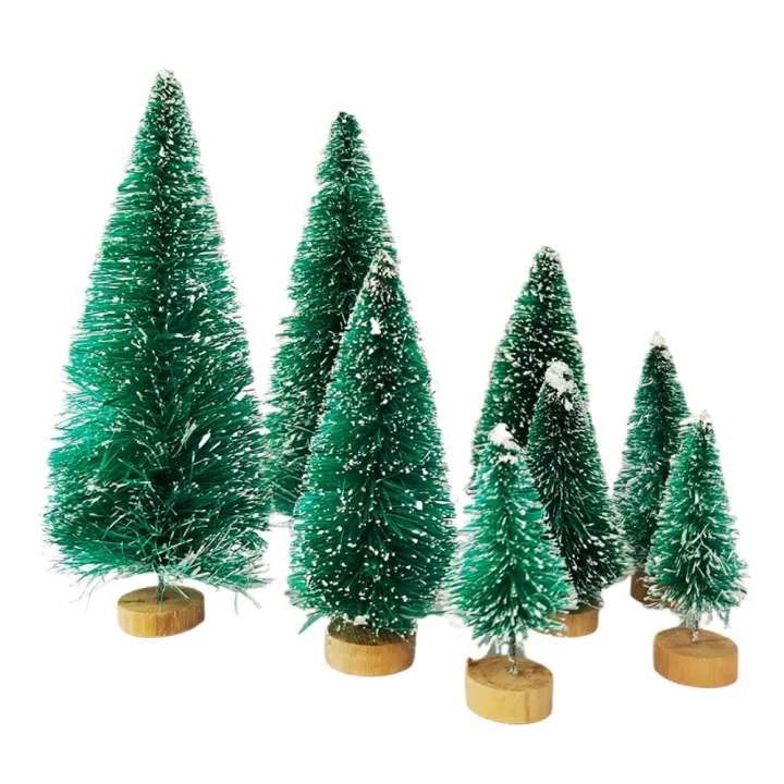 5/8pcs%20Mini%20Christmas%20Trees%20Small%20Artificial%20Christmas%20Tree%20Ornament%20Cedar%20Pine%20Sisal%20Tabletop%20Merry%20Christmas%20Party%20Decoration%20-%20Image%203