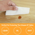 Round Tablecloth Elastic Transparent PVC Waterproof Oil-Proof Table Protector Cover Home Fitted Dinning Table Covers 3 Size.