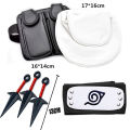 Anime Naruto 6pcs/SET Costumes Cosplay Accessories Weapon Ninja Bag Kunai Shuriken Prop Akatsuki Kakashi Action Figure Toy Gift. 