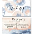 Double Sided Thank You Business Custom Logo Cards Extra Glossy Thanks Cards For Customer Satisfaction QR Code Cards With Custom Message And Custom Image With High Quality Thank You Card Material. 