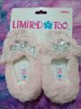 Limited Too Pink Cat Slippers for Girls. 