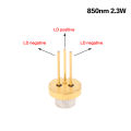 1pcs 850NM 2.3W IR 5.6mm TO-18 Laser Diode 2300mW Powerful Infrared LD Night Vision Tools Accessories.