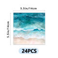 24pcs, Beach Theme Scrapbook Paper, A5 Size, DIY Journals, Material Paper, Patchwork, Photo Albums, Notebooks, Decorations.