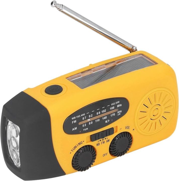 Portable Radio,Solar Powered AM/FM Radio with Built-in LED Torch -Ideal for Walking,Hiking,Camping and Home Office/Kitchen/Bedroom Use (Color : Green)