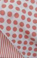 polka dot fabric unstitched shirt with striped trouser cotton 2 pc set. 