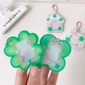 Four leaf clover card holder, student one inch ID photo decoration pendant, keychain, photo frame protection card holder. 