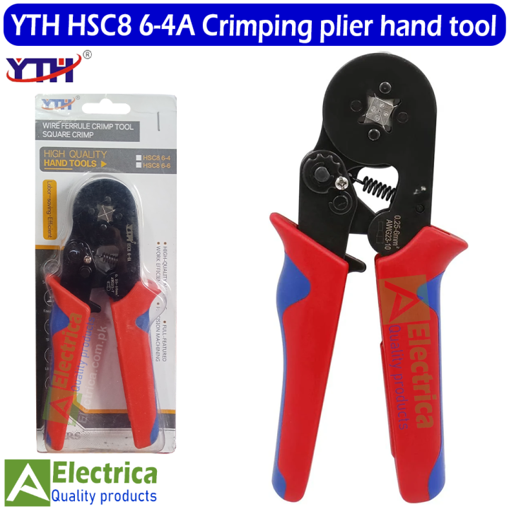 YTH-HSC8 6-4A Crimping Tool – Precision Ratchet Crimper for Electrical Terminals (0.25–10mm²) by Electrica ( Only Tool )