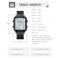 SKMEI Back Light Display Sport Pedometer Digital Watches Mens Stopwatch Countdown Wristwatch Calendar Calorie Calculation Clock. 