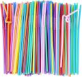 Pack of 25, 50,100,150, 200 Flexible Drinking Straw Colorful Fun and Colourful. 