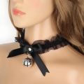 Lace Aesthetic Necklace Bow Knot Bell Choker Necklace Women's Cute Collar Gothic Simple  Lovely Pendant Fashion Jewelry. 