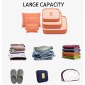 6PCS Travel Storage Bag Organizer Set For Clothes Shoes Cosmetic Tidy Organizer Wardrobe Suitcase Pouch Travel Organizers Packing Bags.