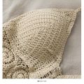 Women Beach Crop Tops Hollow Cover-Ups Perspective Tassel Sexy Spaghetti Strap Swinwear Built In Bra Backlless Halter Neck. 