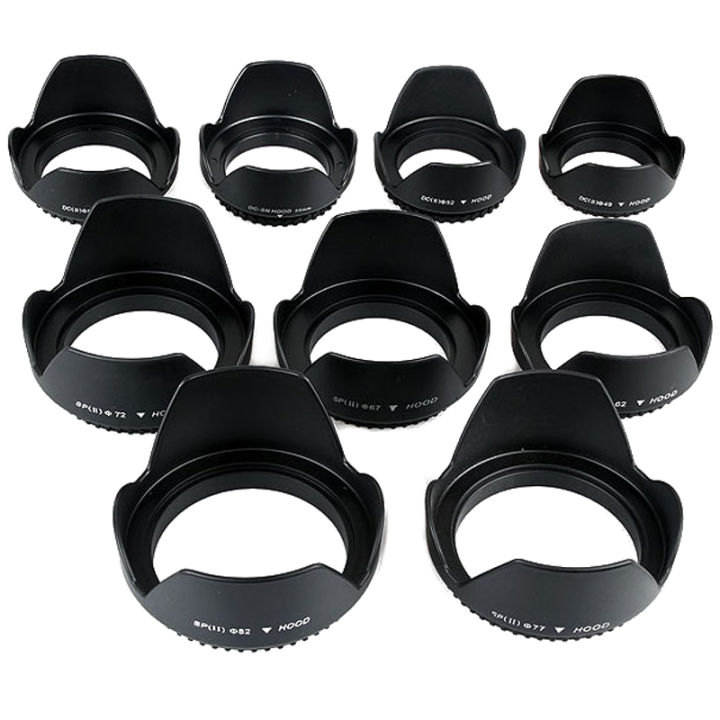 49mm 52mm 55mm 58mm 62mm 67mm 72mm 77mm Screwed Flower Petal LENS HOOD for canon nikon Sony camera lens