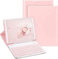 LUCKYDIY Keyboard Case for iPad 9th   Generation 10.2 inch Wireless Keyboard Cover with Pencil Holder,iPad 9th Generation Bluetooth Keyboard Case with Magnetic Detachable-Pink. 
