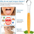 Stainless Steel Tongue Ser With Portable Travel Case Metal Tongue Cleaner Oral Brush Easy To Clean For Reduce Bad Breath. 