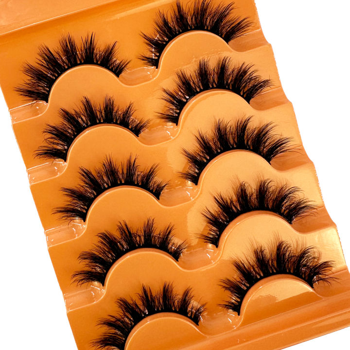 New%20Cat%20Eye%20Lashes%205D%20Fluffy%20Faux%20Mink%20Lashes%208D%20Volume%20Wispy%20Long%20Lashes%20Fake%20Eyelash%20Russian%20Strips%205%20Pairs%20Pack%20Makeup%20-%20Image%205