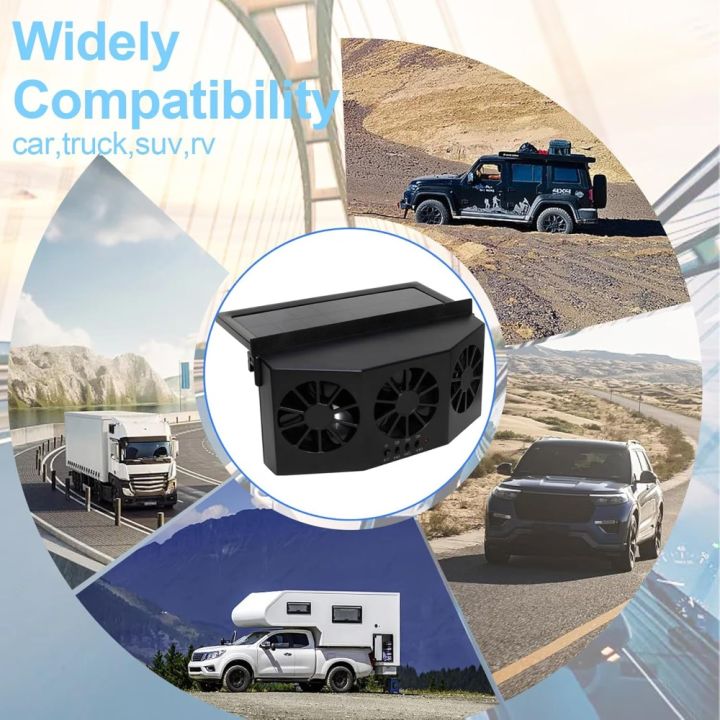 New%203%20Head%20Car%20Exhaust%20Fan%20USB%20Rechargeable%20Solar%20High%20Wind%20Power%20Air%20Circulation%20Cooling%20Heat%20Dissipation%20No%20Tool%20Easy%20Install%20-%20Image%206