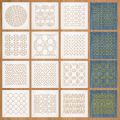 12Pcs Plastic Sashiko Stencil 5x5inch Dense Grid Pattern Embroidery Tool Drawing Line Template for Hand Quilting and Embroidery. 