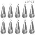 Fishing Weights Sinkers, 10 Sizes Teardrop-Shaped Fishing Lead Sinkers, Bass Casting Drop Shot Weights for Saltwater Freshwater.