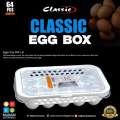Classic Eggs Tray with Lid - capacity 15 egg - Pure High Quality plastic eggs tray. 