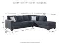 Altari 2-Piece Sleeper Sectional with Chaise. 